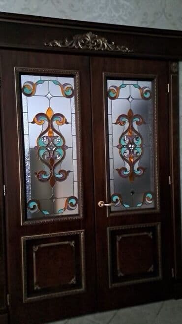 бу эшиктер ош: Ички эшик айнек менен, 2310 * x 740 см, Колдонулган — 3