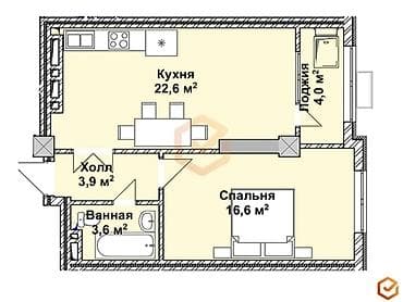 сдаю кв бгу: 1 комната, 50 м², Элитка, 10 этаж, Готовая ПСО (под самоотделку) — 2