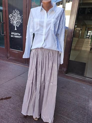 плисе: Юбка, Модель юбки: Плиссе, Макси, Шифон, По талии — 3