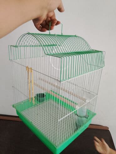 купить клетку для декоративного кролика: Клетка для декоративных птиц - Прямоугольная металлическая клетка с — 1