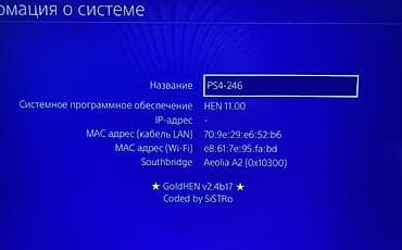мир света: PlayStation 4 (PS4) с установленным кастомным ПО HEN 11.00 и GoldHEN — 3