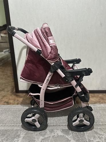 Коляска Adamex Galaxy, цвет бордовый/розовый. Особенности и