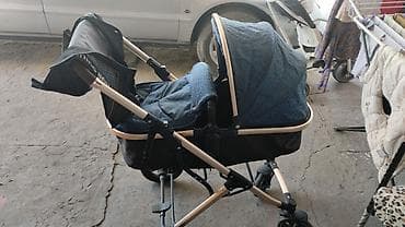 каляска прогулочный: Люлька, Колыбель, Металл, цвет - Серый — 8