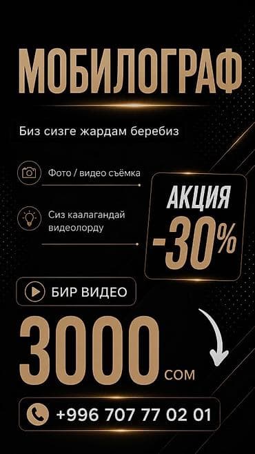 рекламные ролики: Мобилограф — фото- и видеосъёмка под ваши задачи. Что предлагаем: - — 1