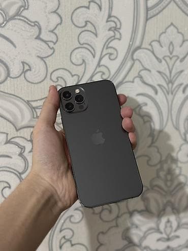 apple 12: IPhone 12 Pro, Б/у, 128 ГБ, Графит, Защитное стекло, Чехол, 78 % — 1