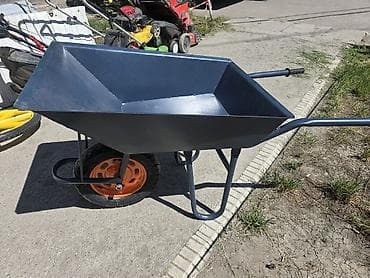 строительные тачка: Садово-строительная тачка и тележка, Стальная, Одноколесная — 1