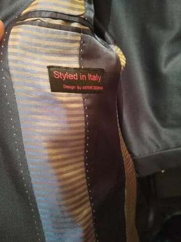 прокат мужских костюмов [возьми на прокат] бишкек фото: 54р., 8 рост, Италия, муж., класс., костюм, оригинал, пиджак и брюки — 4