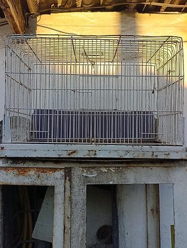 клетка папугай: Клетка для птиц/грызунов, металлическая - Материал: стальной пруток с — 1