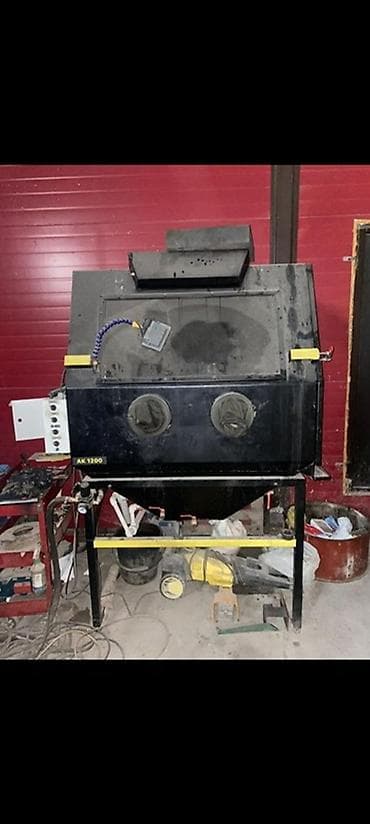 пескоструй аппарат: Пескоструйная камера AK 1200 - Закрытая рабочая камера с большим — 3