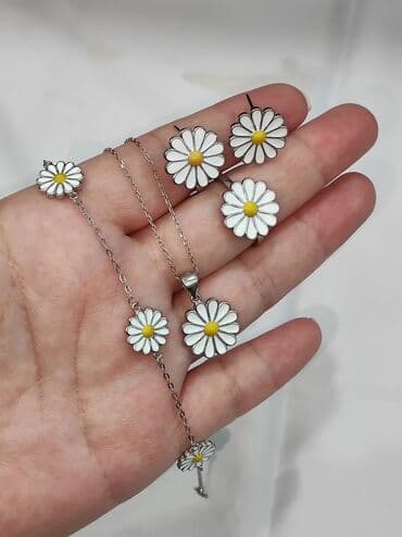 набор пандора: Серебряный Набор " Ромашка" Набор+ Цепочка+ Браслет Серебро 925 — 6