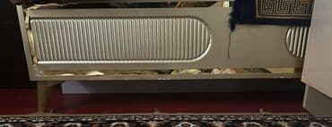 ашкана гарнитуру бу: Уктоочу бөлмө гарнитуру, Колдонулган, Эки кишилик керебет, Трюмо, Тумба, түсү - Алтын — 8