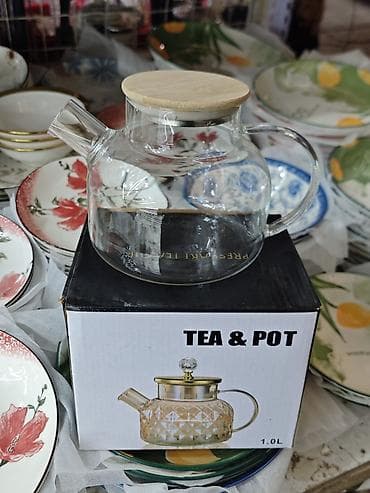 модульный стол: Стеклянный заварочный чайник TEA & POT, 1.0 л - Объем: 1 литр — 5