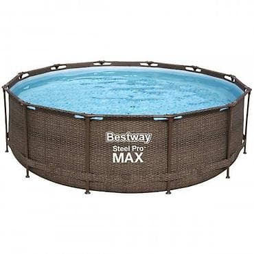 Круглый каркасный бассейн Bestway х100 см Ротанг В комплекте