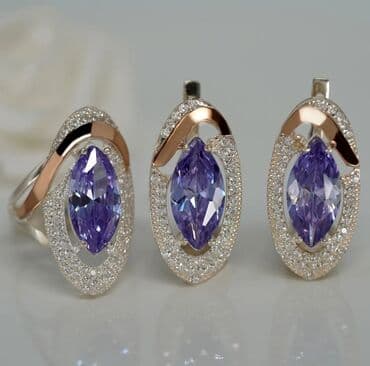 свадебные платья от производителя: Набор украшений, Проба 925, Женские, Новый — 1