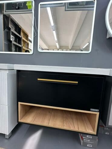 навесной шкаф для ванной: Шкаф для ванной, Без зеркала — 2