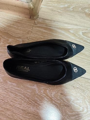 Туфли: Балетки/лодочки, 2 пары. 1) Пудрово-розовые slingback: - Заострённый — 3