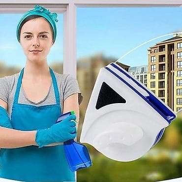 магнитные щетки для окон: Двусторонний магнитный стеклоочиститель для окон - Позволяет мыть обе — 1