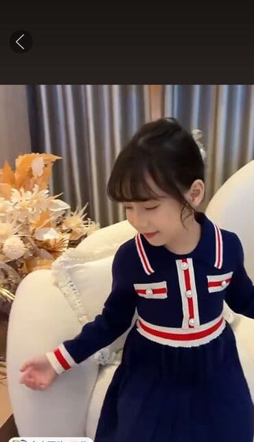 национальные платья для девочек: Детское платье, цвет - Синий, Новый — 4