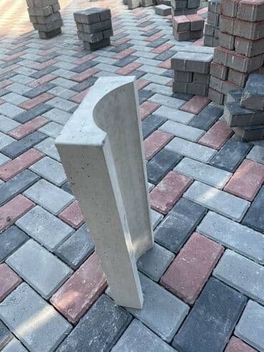 брусчатка бишкек дом брусчатки'' тротуарная плитка бордюры бишкек: Тротуарный бордюр, Бетонный, Другие особенности, 1000 — 24