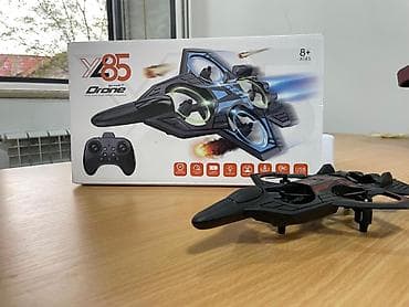 дрон е88: Игрушечный квадрокоптер-истребитель Y85 (8+) на радиоуправлении - — 2