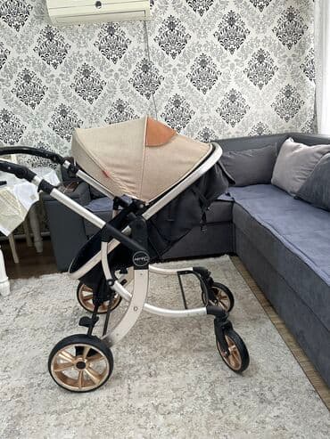 коляска детская цена бишкек: Коляска, цвет - Бежевый, Б/у — 6