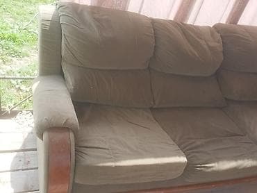 яркие пуфики: Комплект мягкой мебели, Б/у, цвет - Коричневый — 4