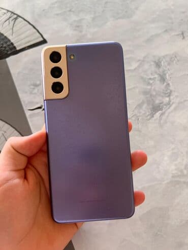 аудио переходник: Samsung Galaxy S21 5G, Колдонулган, 256 ГБ, түсү - Кызгылт көк, 1 SIM — 2