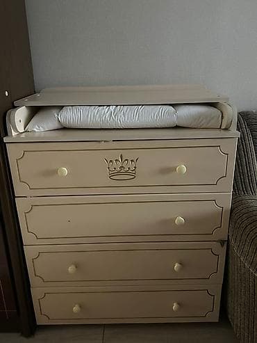 Офисная мебель: Детская гарнитура, Б/у, Для девочки, Для мальчика, цвет - Бежевый, Самовывоз — 2