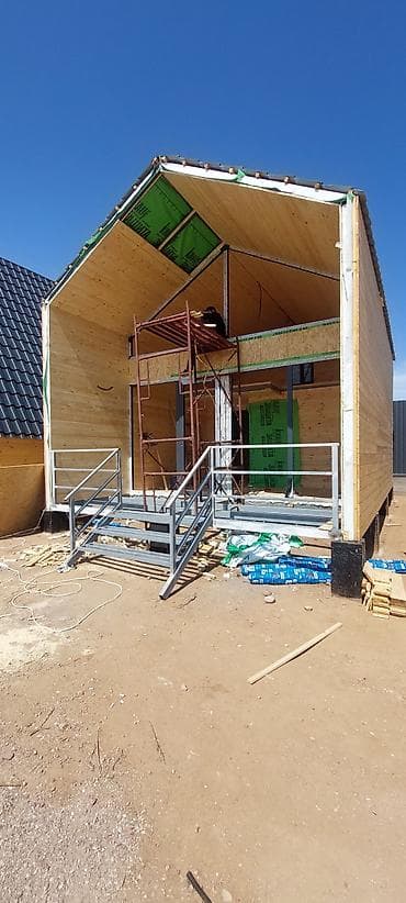 быстровозводимые дома бишкек: Современные каркасные дома с панорамным остеклением и вторым светом - — 9