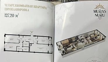 127: 3 комнаты, 127 м², Элитка, 11 этаж, Готовая ПСО (под самоотделку) — 2
