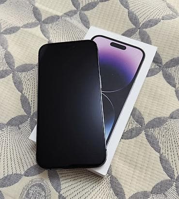 IPhone 14 Pro, Б/у, 256 ГБ, Deep Purple, Коробка, 85 %