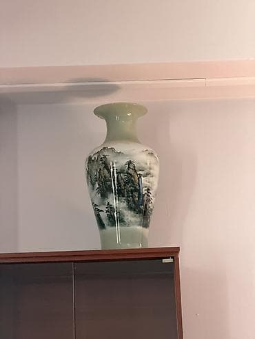 фен шуй: Большая декоративная напольная ваза с ручной росписью в восточном — 2