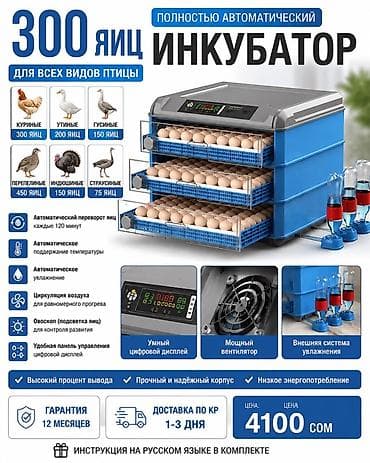 профессиональная заточка ножей: Полностью автоматический инкубатор на 300 яиц для всех видов птицы — 1