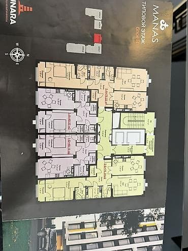 дом квартира: 1 комната, 50 м², Элитка, 12 этаж, Готовая ПСО (под самоотделку) — 6