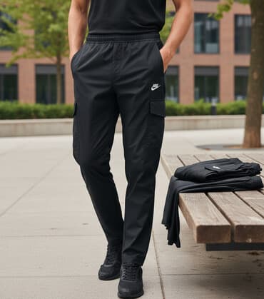 Брюки: Мужские брюки, 2XL, Nike, Новый, цвет - Черный, Самовывоз — 2