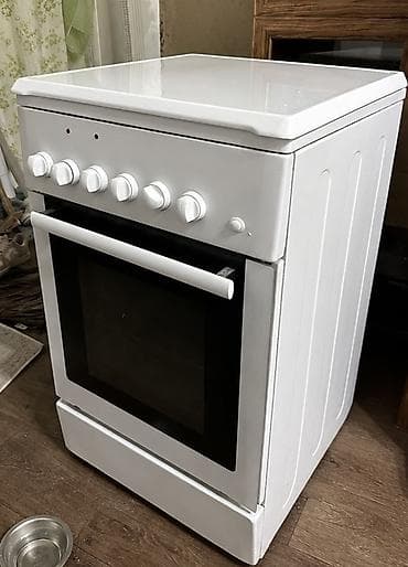 Б/у Газовая плита с духовкой и электрической конфоркой, классический — 1