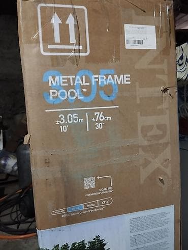 балон для плавания: Каркасный бассейн Intex Metal Frame 305 x 76 см - Серия: Intex Above — 3