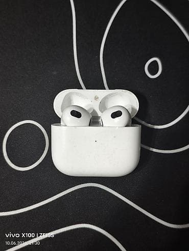 ipod mini: Беспроводные вакуумные наушники, Apple, Airpods Pro 3, Б/у — 1