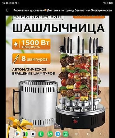 шашлык: Электрическая шашлычница SOKANY SK-6113 (аналог Haley/Proliss PRO-855) — 3