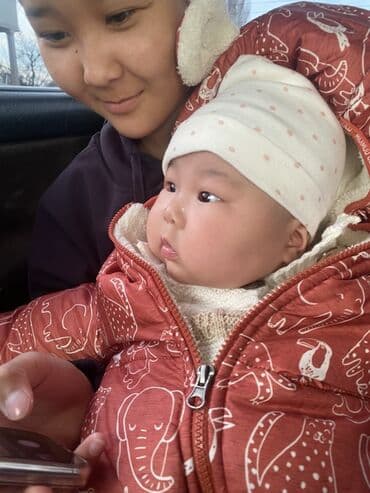 Радионяни: Детский шезлонг, Б/у, Качалка, Другой материал, цвет - Серый — 3