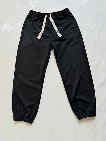 манишки футбольные: Спортивные брюки (джоггеры) черного цвета - Материал: плотный — 1