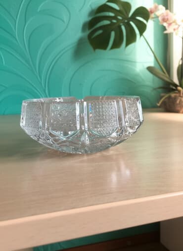 монеты разных стран: Пепельница богемский хрусталь. В отличном состоянии без сколов — 1