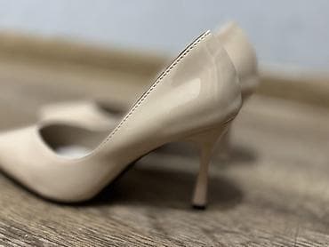 pull and beer: Лодочки-туфли на шпильке, бежевые (нюд) Идеально сочетаются с деловыми — 2