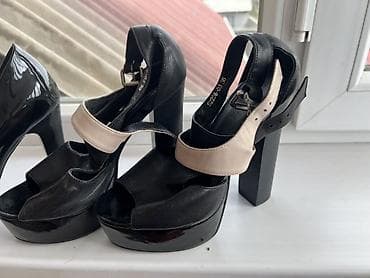 черные каблуки: Женские туфли и босоножки на высоком каблуке (2 пары) 1) Лодочки: - — 1