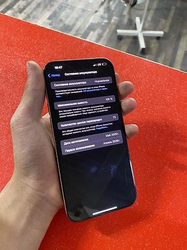 Техника жана электроника: IPhone 16 Pro Max, Колдонулган, 256 ГБ, Desert Titanium, Каптама, Куту, 100 % — 6