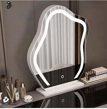 Күзгүлөр: Зеркало с волнистым контуром и 3 LED‑подсветкой - Настольная модель — 2