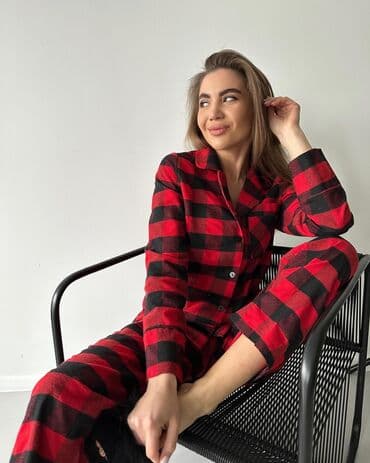 белая ночная сорочка: Пижама, Хлопок, XS, S, M — 5