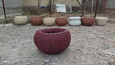 емкость бочки: Плетёные кашпо для цветов - Материал: искусственный ротанг/пластик — 2