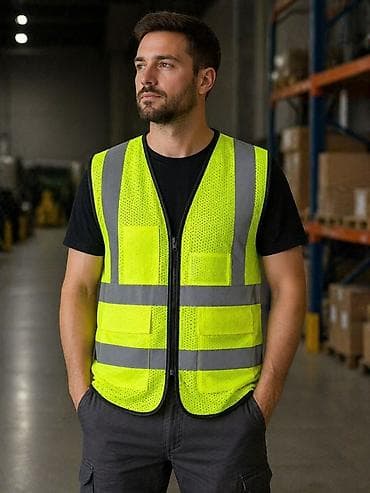 Сигнальный жилет повышенной видимости - Цвета: неон-жёлтый и