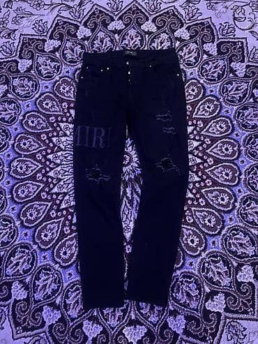 pull beer: Мужские джинсы, L, Новый, цвет - Черный, Самовывоз — 1